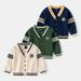 kids'clothing Boy's sweater cardigan baby V-neck embroidered children's top_viptrois.com