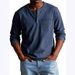 Men's Slim Fit Long Sleeve T-Shirt - Breathable Round Neck Casual Top For Autumn & Winter_viptrois.com