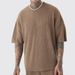 Men's Clothing New Casual Men's Suits Loose Round Neck Short Sleeve Shorts Trendy Men's Suits_viptrois.com