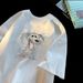 Sray Dog Design Rend Pure Coon Shor For Boh Men And Women, Summer Loose Half Sleeved Base Shir, Round Neck_viptrois.com
