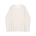 Men's Clothing Cold Feeling Round Neck Loose Casual White Sweater Wear Sense Long Sleeve Men's T Shirt Lazy Low Top High End Series_viptrois.com