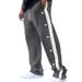 Men's Clothing Autumn Drape Color Matching Casual Pants Loose Jacquard Button Wide Leg Pants_viptrois.com