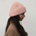 New Fashionable Retro Warm Thickened Contrasting Color Big Head Circumference Showing Small Face Flanged Wool Wool Knitted Hat Women's Winter_viptrois.com