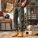 Men's Workwear Pants - Vintage Relaxed Fit Heavyweight Cotton Cargo Pants With Cuffed Ankle For Outdoor & Casual Wear_viptrois.com