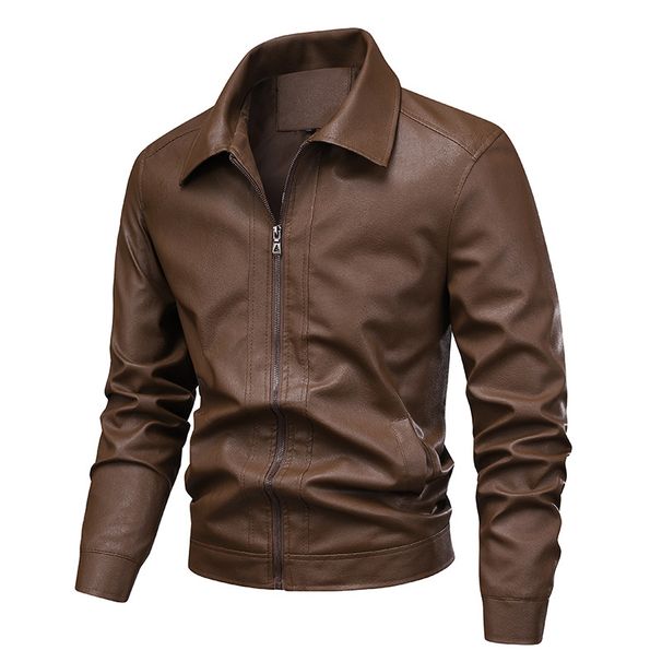 Men's Clothing New Leather Jacket For Men Spring Men Slim Lapel Jacket Men's Tops Windproof Casual Jacket Men_viptrois.com