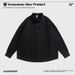 Men's Oversized Oxford Shirt - Casual Long Sleeve Button Down Shirt For Men, Retro Loose Fit, Breathable Cotton, Machine Washable (Black/White)_viptrois.com