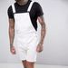 Men's Clothing Retro Men's Denim White Circle Hem Shorts Overalls_viptrois.com
