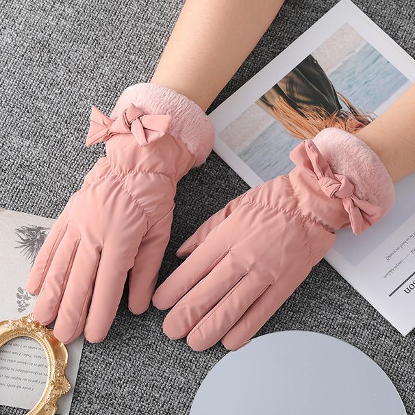 Winter Thickened Warm Gloves Women Winter Autumn Winter Ladies Outdoor Cycling Touch Screen Windproof Waterproof Plus Velvet Warm_viptrois.com