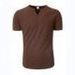 Summer New Men's Sports Elastic T-shirt American Fashion Henry Shirt Casual Short Sleeved Shorts Set For Men_viptrois.com