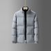 Men's Oversized Quilted Puffer Jacket Workwear Style Winter Coat With Stand Collar, Water-Resistant & Windproof Polyester Fill, Plus Size XL-8XL_viptrois.com