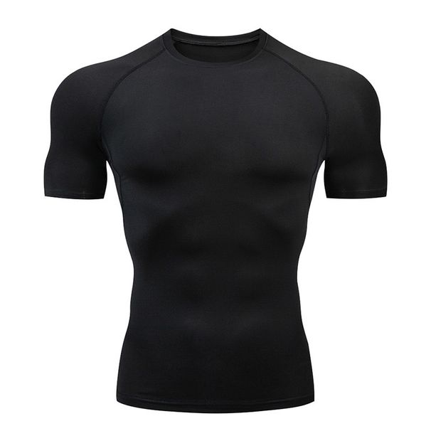 Man's clothing Quick-drying T-shirt Men's gym running training outdoor stretch breathable exercise tight short-sleeved top_viptrois.com