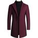 Pulse Cross-Border Autumn Winter European And American Mid-Length Slim Fit Solid Color Wool Trench Coat Men's Clothing_viptrois.com