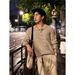 Vertical Striped Old Money Style Henry Collar Long-sleeve T-shirt For Men, Autumn Casual Base Shirt, Stylish And_viptrois.com