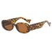Small Frame Oval Sunglasses For Men & Women - High-End Anti-UV Fashion With Green Frame & Wide Legs (Big Brand Style)_viptrois.com