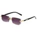 Jelly Colored Frameless Sunglasses – Trendy Cut Edge Design For Women, European & American Street Style_viptrois.com