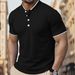 Men’s Performance Polo Shirt – Wrinkle-Free Polyester, Short Sleeve Baseball Collar (16 Colors, 5 Sizes)_viptrois.com
