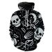 Pure Halloween Christmas Trick-or-Treat Green Men's 3D Digital Print Casual Skull Pullover Sweatshirt_viptrois.com