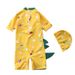 Children's Swimsuit Boy One Piece Dinosaur Hooded Swimsuit Long Sleeved Beach Sunscreen Baby Hot Spring Swimsuit_viptrois.com
