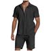Men's Clothing Suit Short Sleeve Lapel Shirt Men_viptrois.com