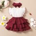 Kids' Clothing Baby Children's Color Matching Short Sleeved Dress_viptrois.com