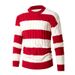 Men's Clothing 2024 Autumn And Winter New European And American Men's Round Neck Sweater Striped Casual Knitted Bottoming Shirt_viptrois.com