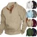 Men's Autumn Trendy Jacquard Sweatshirt - Stand Collar Long Sleeve Pullover For Casual Wear Breathable & Soft Fabric_viptrois.com