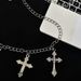 Men's Y2K Subculture Niche Cross Pendant With Short Skirt Waist Chain Accessories For Women High-end Trendy_viptrois.com