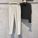 Men's Clothing Men's Style Casual Trousers Slim Fit Woolen Loose Straight Leg Pants Autumn Winter Trendy 9/10 Length_viptrois.com