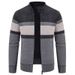 Pure 2025 New Men's Stand Collar Trendy Fashion Casual Color Block Knitted Cardigan Sweater Jacket Wholesale_viptrois.com