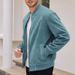 Men's Clothing Autumn Suede Solid Color Men's Zipper Jacket Casual Retro Long Sleeved Cardigan Coat Men_viptrois.com