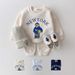 Mother & Kids Ins Children's Clothing Boys And Girls Baby Clothes Cartoon Bear Sweater Casual Pants Loose Sports Suit_viptrois.com