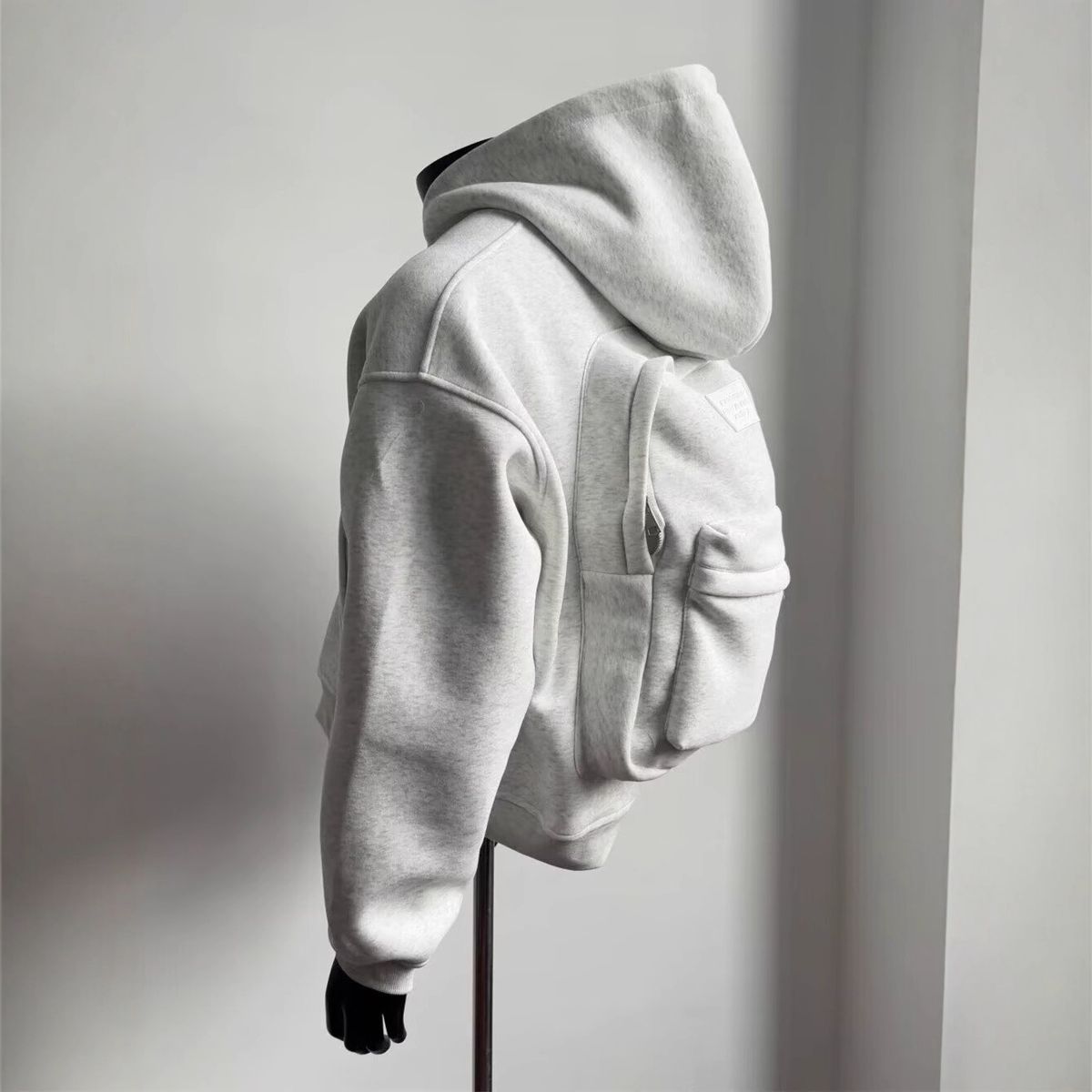 Oversized Hooded Zip-Up Sweatshirt Men's Casual Streetwear Pullover With Backpack Design - Lightweight Polyester Comfort Fit (M-3XL)_viptrois.com