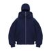 Men's Fashion Double Hooded Zip-Up Hoodie With Layered Collar - Streetwear Pullover For Winter & Spring (Black, Navy, Gray, Red, White)_viptrois.com