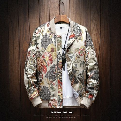 Embroidered Jacket 2025 New Fashion Stand Collar Jacket Boutique Plus Size Men's Hip Hop Casual Men's Jacket 5X Bohemian Style_viptrois.com
