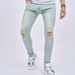 Man's clothing Men's jeans High stretch ripped slim jeans men's jeans_viptrois.com