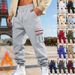 Men's Fleece-Lined Cargo Jogger Pants – Winter Workwear Utility Pants With Multi-Pockets & Striped Detailing_viptrois.com