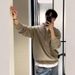 Half Zip High Neck Sweater Men's Autumn New Versatile Woolen Jacket Trendy Pullover Sweater_viptrois.com