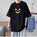 Trendy Wear, Heavy Cotton Short-sleeved T-shirt Men's Trendy Brand Printed Men's Top Casual Versatile Bottoming Shirt T-shirt_viptrois.com