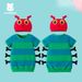 0 3 Years Old Baby Summer New Short Sleeved Cartoon Shape Baby Clothes Caterpillar Shape With Hood Top_viptrois.com