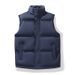 Men's Lightweight Quilted Vest, Slim Fit Stand Collar Puffer Sleeveless Jacket For Winter, Stylish Layering Piece For Casual & Streetwear_viptrois.com