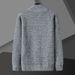 Men's Casual Knit Sweater – Relaxed Fit, Stand Collar, Solid Color Pullover (Light Gray/Dark Gray/Burgundy/Blue/Coffee)_viptrois.com