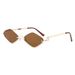 Men's Sunglasses Fashionable Metal Half Frame Diamond Shaped Sunglasses For Men And Women Cool Sunglasses Personalized Sunglasses_viptrois.com
