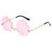 Flower Frameless Sunglasses - European & American Style (Shell Pattern, Catwalk & Street Fashion Trend Glasses)_viptrois.com