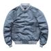 Unisex Baseball Jacket – Slim-Fit Button-Up Aviator Style, Ribbed Hem & Utility Pockets (Black/Army Green/Gray, S-5XL, All-Season Casual Wear)_viptrois.com