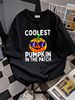 Coolest Pumpkin In The Patch Halloween Boys Girls T-Shirt Stylish Fashion Graphic Versatile Women Women Top Graphic Tees Unisex Streetwear Female T-Shirt For Women Casual Designer Clothes Print Round Neck Short Sleeve Stretched Soft Summer Breathable_viptrois.com