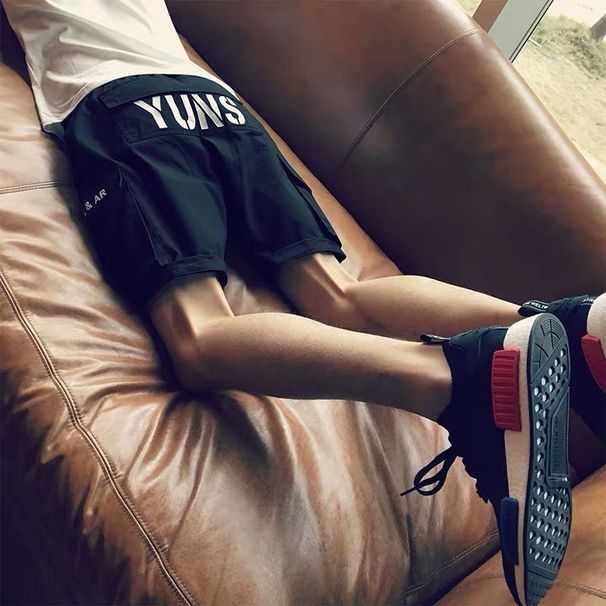 2021 Summer New Washed Hole Small Straight Cowboy Shorts For Men's Slim Fit Youth Versatile 5/4 Pants Trend_viptrois.com