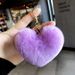 Winter Plush Anti Rabbit Fur Love Ball Keychain Pendant Creative Bag Accessories Car Key Chain Pendant_viptrois.com