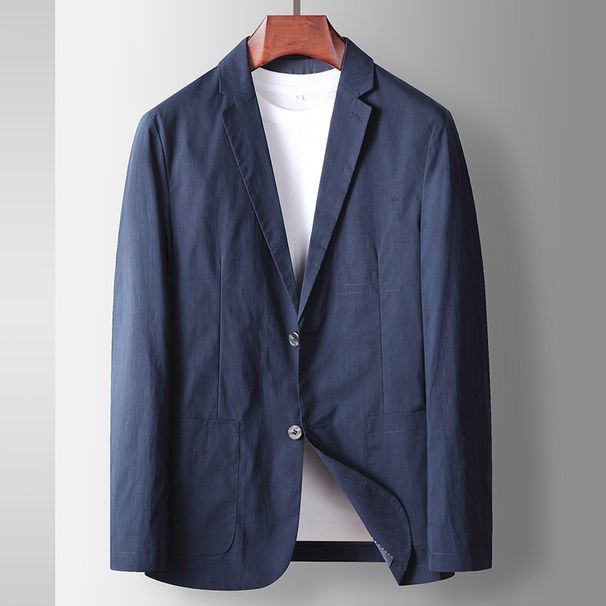 Men's Clothing Men's Casual Suit 2025 Spring And Autumn New Style Light Luxury Linen Fabric Business Single Western Non Iron Youth Casual Jacket_viptrois.com