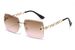 New Frameless Chain Leg Cut Square Large Frame Women's Sunglasses, Internet Famous, Same Style Men's Trendy Sunglasses_viptrois.com