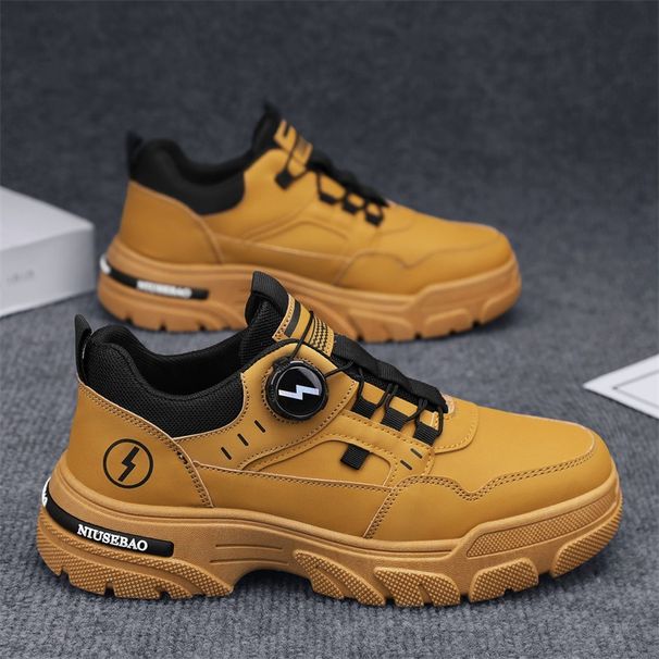Hiking Boots Autumn New Korean Style Versatile Casual Lightweight Thick Sole Wear-resistant Fashion Men's Shoes_viptrois.com